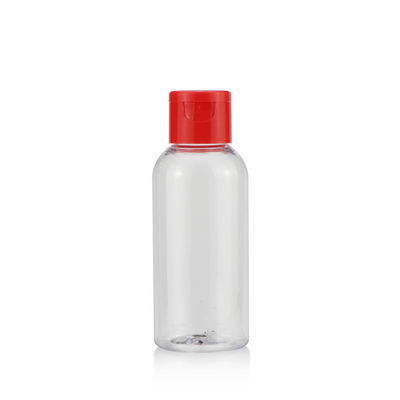 Loại bóp trong suốt Chai nhựa nắp gập 100ml có nắp màu đen
