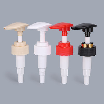 Máy bơm chai nhựa có khóa trục vít 3,5cc đầy màu sắc với nắp đậy có gân