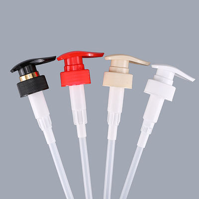 Máy bơm chai nhựa có khóa trục vít 3,5cc đầy màu sắc với nắp đậy có gân