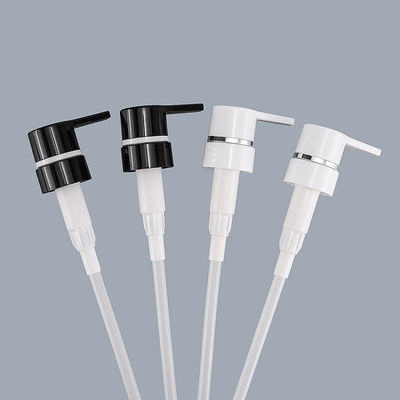 Máy bơm xà phòng bằng nhựa trắng có thể đổ đầy lại với Chrome xung quanh cạnh