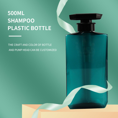 In 500ml PET Chai đựng sữa dưỡng da vuông rỗng rỗng cho chai dầu gội và dầu xả