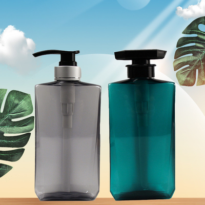 In 500ml PET Chai đựng sữa dưỡng da vuông rỗng rỗng cho chai dầu gội và dầu xả