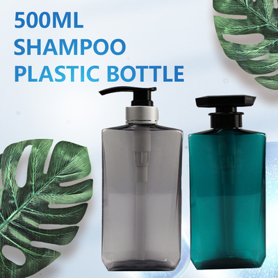 In 500ml PET Chai đựng sữa dưỡng da vuông rỗng rỗng cho chai dầu gội và dầu xả